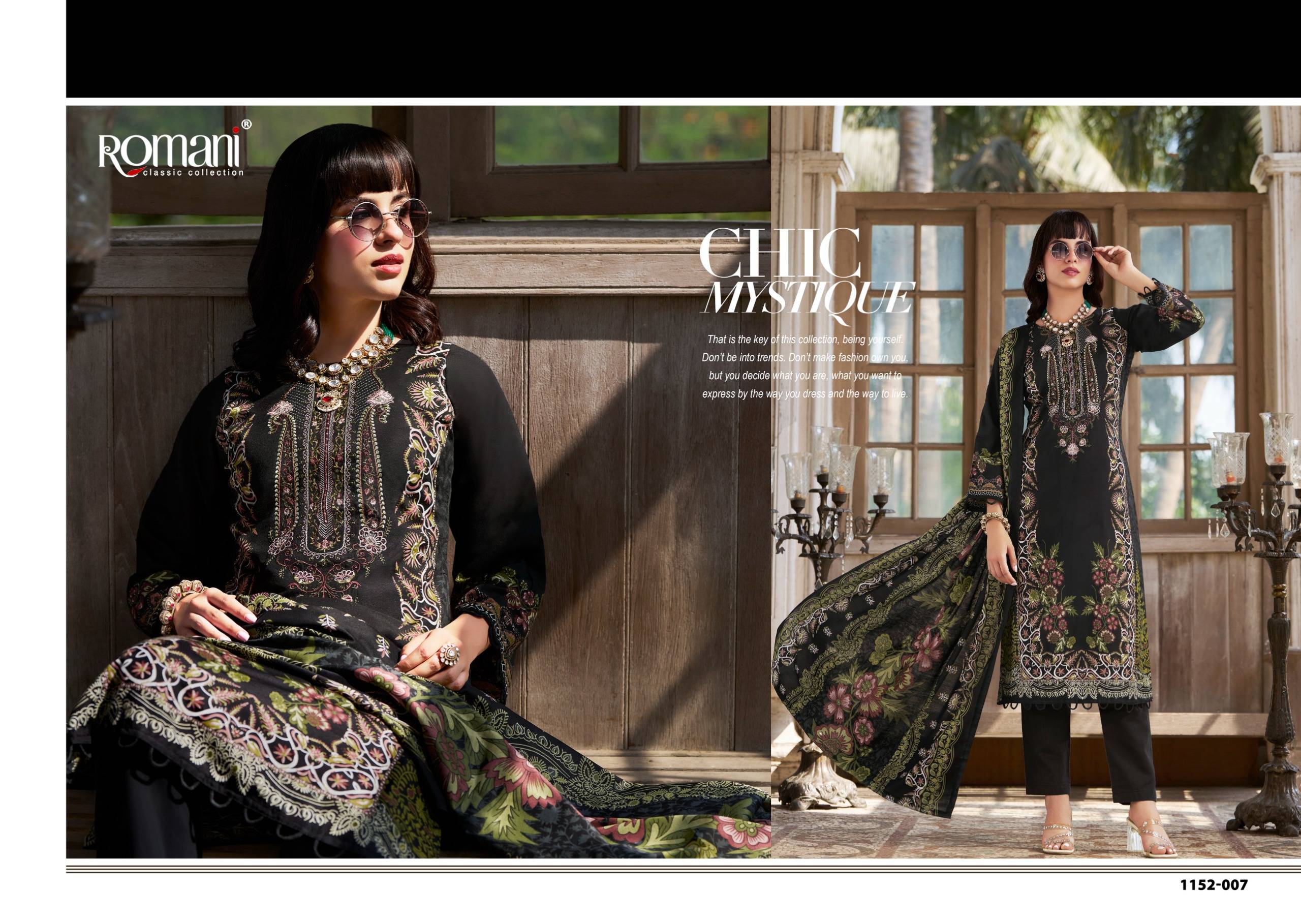 AARZU VOL-33 by ROMANI 1152-001 TO 1152-008 SERIES Pakistani Stylish Embroidered Soft Cotton COLLECTION At Wholesale Price